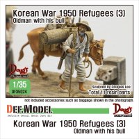DEF.MODEL[DF35024]1/35 朝鮮戦争 難民(3) 避難する老人と雄牛 朝鮮戦争1950