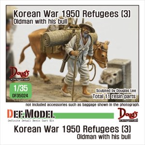 画像1: DEF.MODEL[DF35024]1/35 朝鮮戦争 難民(3) 避難する老人と雄牛 朝鮮戦争1950 (1)