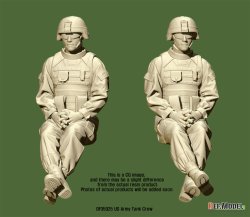 画像2: DEF.MODEL[DF35025]1/35 現用 米陸軍戦車搭乗員(1) 休息中の戦車兵