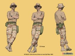 画像8: DEF.MODEL[DF35031]1/35 現用 アメリカ陸軍兵士 小休止する運転士 湾岸戦争1991
