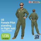 DEF.MODEL[DF35032]1/35 現用 アメリカ フライトスーツ着用の女性パイロット