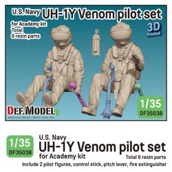 画像1: DEF.MODEL[DF35038]1/35 現用 アメリカ海兵隊 UH-1Yヴェノム パイロットセット(2体入 アカデミー用)