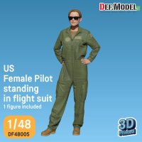 DEF.MODEL[DF48005]1/48 現用 アメリカ フライトスーツ着用の女性パイロット