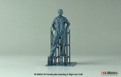 画像2: DEF.MODEL[DF48005]1/48 現用 アメリカ フライトスーツ着用の女性パイロット