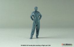 画像3: DEF.MODEL[DF48005]1/48 現用 アメリカ フライトスーツ着用の女性パイロット
