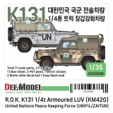 DEF.MODEL[DK35008]1/35 現用 韓国軍1/4トン小型軍用汎用車K131増加装甲仕様 フルキット
