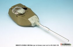 画像3: DEF.MODEL[DM35073]1/35 現用米 M68 105mm砲金属砲身(M60A1用)防盾カバー付き(AFVクラブ用)