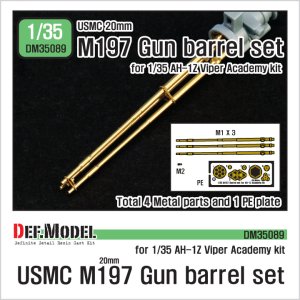 画像1: DEF.MODEL[DM35089]1/35 現用 米海兵隊 USMC M197 20mmバルカン砲 銃身セット(アカデミー 1/35 AH-1Zバイパー用) (1)