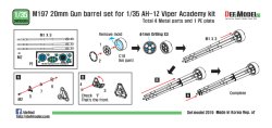 画像9: DEF.MODEL[DM35089]1/35 現用 米海兵隊 USMC M197 20mmバルカン砲 銃身セット(アカデミー 1/35 AH-1Zバイパー用)