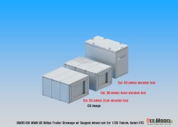 画像3: DEF.MODEL[DM35104]1/35 WWII 米陸軍 ウィリスMB用トレーラー積載物&自重変形タイヤセット(タコム ブロンコ用)