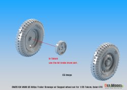 画像6: DEF.MODEL[DM35104]1/35 WWII 米陸軍 ウィリスMB用トレーラー積載物&自重変形タイヤセット(タコム ブロンコ用)