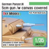 DEF.MODEL[DM35107]1/35 WWII ドイツ陸軍III号戦車G/H/J型5cm砲用キャンバスカバーセット(各社1/35III号戦車G/H/J型対応)