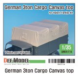 DEF.MODEL[DM35114]1/35 WWII ドイツ陸軍3トンカーゴトラック用キャンパストップセット(タミヤ/イタレリ用)