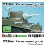 DEF.MODEL[DM35119]1/35 WWII アメリカ陸軍M3スチュアート軽戦車用銃身キャンバスカバーセット(タミヤ/アカデミー用)