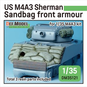 画像1: DEF.MODEL[DM35121]1/35 WWII アメリカ陸軍M4A2/A3シャーマン戦車用土のう式フロントアーマーセット(各社M4A2/A3用） (1)