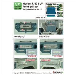 画像12: DEF.MODEL[DM35139]1/35 現用 FJ43小型四輪駆動車用 フロントグリルセット＃1 初期型(AKインタラクティブ用)