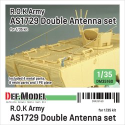 画像1: DEF.MODEL[DM35160]1/35 現用 韓国 AS1729車載アンテナ ダブルセット(アカデミーK2/K21/K808/K1A2など用)