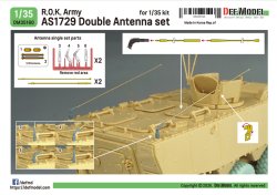 画像15: DEF.MODEL[DM35160]1/35 現用 韓国 AS1729車載アンテナ ダブルセット(アカデミーK2/K21/K808/K1A2など用)