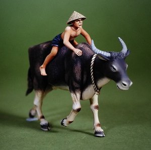 画像1: DEF.MODEL[DO35A09]1/35Water buffalo & Boy (1)