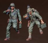 DEF.MODEL[DO35C11]1/35 WWII米 斜面を下る海兵隊機銃チーム(2体セット)