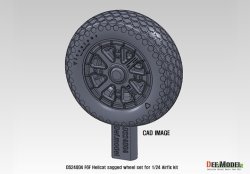 画像3: DEF.MODEL[DS24004]1/24 WWII 米 アメリカ海軍戦闘機F6Fヘルキャット用自重変形タイヤセットパート1 (エアフィックス用)