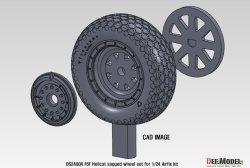 画像5: DEF.MODEL[DS24004]1/24 WWII 米 アメリカ海軍戦闘機F6Fヘルキャット用自重変形タイヤセットパート1 (エアフィックス用)