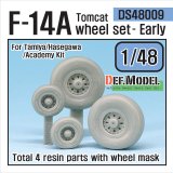 DEF.MODEL[DS48009]1/48 F-14Aトムキャット 初期型自重変形タイヤセット(タミヤ/ハセガワ用)