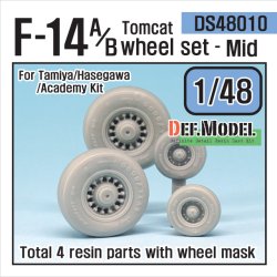 画像1: DEF.MODEL[DS48010]1/48 F-14A/Bトムキャット 中期型自重変形タイヤセット(タミヤ/ハセガワ用)