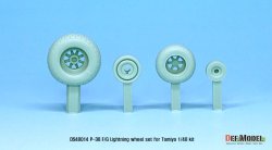 画像3: DEF.MODEL[DS48014]1/48 WWII 米 米陸軍戦闘機 P-38E/Fライトニング用ホイールセット(タミヤ用)