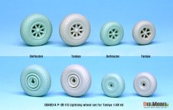 画像4: DEF.MODEL[DS48014]1/48 WWII 米 米陸軍戦闘機 P-38E/Fライトニング用ホイールセット(タミヤ用)