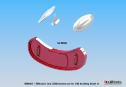 画像4: DEF.MODEL[DS48015]1/48 現用 航空自衛隊F-86Dセイバードッグ TACAN/インテイクカバーセット(アカデミー/レベル用)
