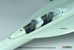画像10: DEF.MODEL[DS72007]1/72 現用 アメリカ海軍 F/A-18Fスーパーホーネット/EA-18Gグラウラー Mk.14射出座席 複座型(アカデミー用 2個入)