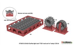 画像16: DEF.MODEL[DT35013]1/35 WWII アメリカ M24チャーフィー軽戦車 T72E1型連結可動履帯(タミヤ用)