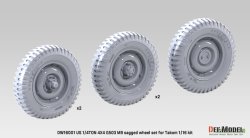 画像2: DEF.MODEL[DW16001]1/16 WII アメリカ 1/4トン 4x4 G503 MBユーティリティトラック 自重変形タイヤセット(タコム用)