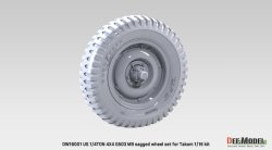 画像5: DEF.MODEL[DW16001]1/16 WII アメリカ 1/4トン 4x4 G503 MBユーティリティトラック 自重変形タイヤセット(タコム用)