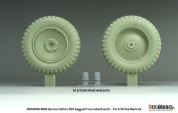 画像2: DEF.MODEL[DW16006]1/16 WWII ドイツ Sd.Kfz.250装甲ハーフトラック 自重変形タイヤセット＃1(ダスヴェルク用)
