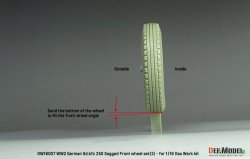 画像5: DEF.MODEL[DW16007]1/16 WWII ドイツ Sd.Kfz.250装甲ハーフトラック 自重変形タイヤセット＃2(ダスヴェルク用)