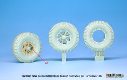 画像6: DEF.MODEL[DW30040]1/35 WWII 独 ドイツ陸軍 Sd.kfz.9ファモ用自重変形前輪セット スペアタイヤ付(タミヤ用)