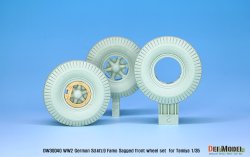 画像7: DEF.MODEL[DW30040]1/35 WWII 独 ドイツ陸軍 Sd.kfz.9ファモ用自重変形前輪セット スペアタイヤ付(タミヤ用)