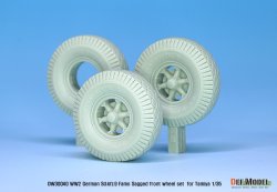 画像9: DEF.MODEL[DW30040]1/35 WWII 独 ドイツ陸軍 Sd.kfz.9ファモ用自重変形前輪セット スペアタイヤ付(タミヤ用)