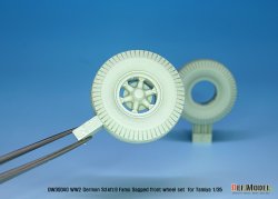 画像12: DEF.MODEL[DW30040]1/35 WWII 独 ドイツ陸軍 Sd.kfz.9ファモ用自重変形前輪セット スペアタイヤ付(タミヤ用)