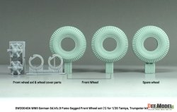 画像2: DEF.MODEL[DW30040A]1/35 WWII ドイツ Sd.Kfz.9 18トンハーフトラックFAMO 自重変形タイヤセット(1) コンチネンタル製タイヤ(タミヤ/トランペッター用)
