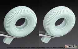 画像3: DEF.MODEL[DW30040A]1/35 WWII ドイツ Sd.Kfz.9 18トンハーフトラックFAMO 自重変形タイヤセット(1) コンチネンタル製タイヤ(タミヤ/トランペッター用)