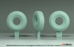 画像4: DEF.MODEL[DW30040A]1/35 WWII ドイツ Sd.Kfz.9 18トンハーフトラックFAMO 自重変形タイヤセット(1) コンチネンタル製タイヤ(タミヤ/トランペッター用)