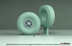 画像5: DEF.MODEL[DW30040A]1/35 WWII ドイツ Sd.Kfz.9 18トンハーフトラックFAMO 自重変形タイヤセット(1) コンチネンタル製タイヤ(タミヤ/トランペッター用)