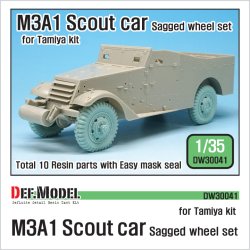 画像1: DEF.MODEL[DW30041]1/35 WWII 米 M3A1スカウトカー 自重変形タイヤセット(タミヤ用)
