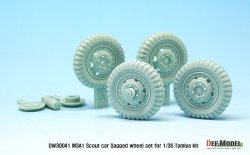 画像3: DEF.MODEL[DW30041]1/35 WWII 米 M3A1スカウトカー 自重変形タイヤセット(タミヤ用)