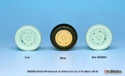画像5: DEF.MODEL[DW30043]1/35 WWI 英 イギリスRR装甲車用初期型バルーンタイヤセット(モンモデル用）