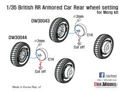 画像11: DEF.MODEL[DW30043]1/35 WWI 英 イギリスRR装甲車用初期型バルーンタイヤセット(モンモデル用）