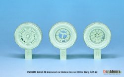 画像2: DEF.MODEL[DW30044]1/35 WWI 英 イギリスRR装甲車用後期型バールンタイヤセット(モンモデル用)